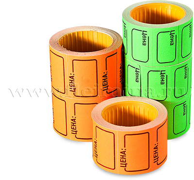 Самоклеящиеся ценники в роликах